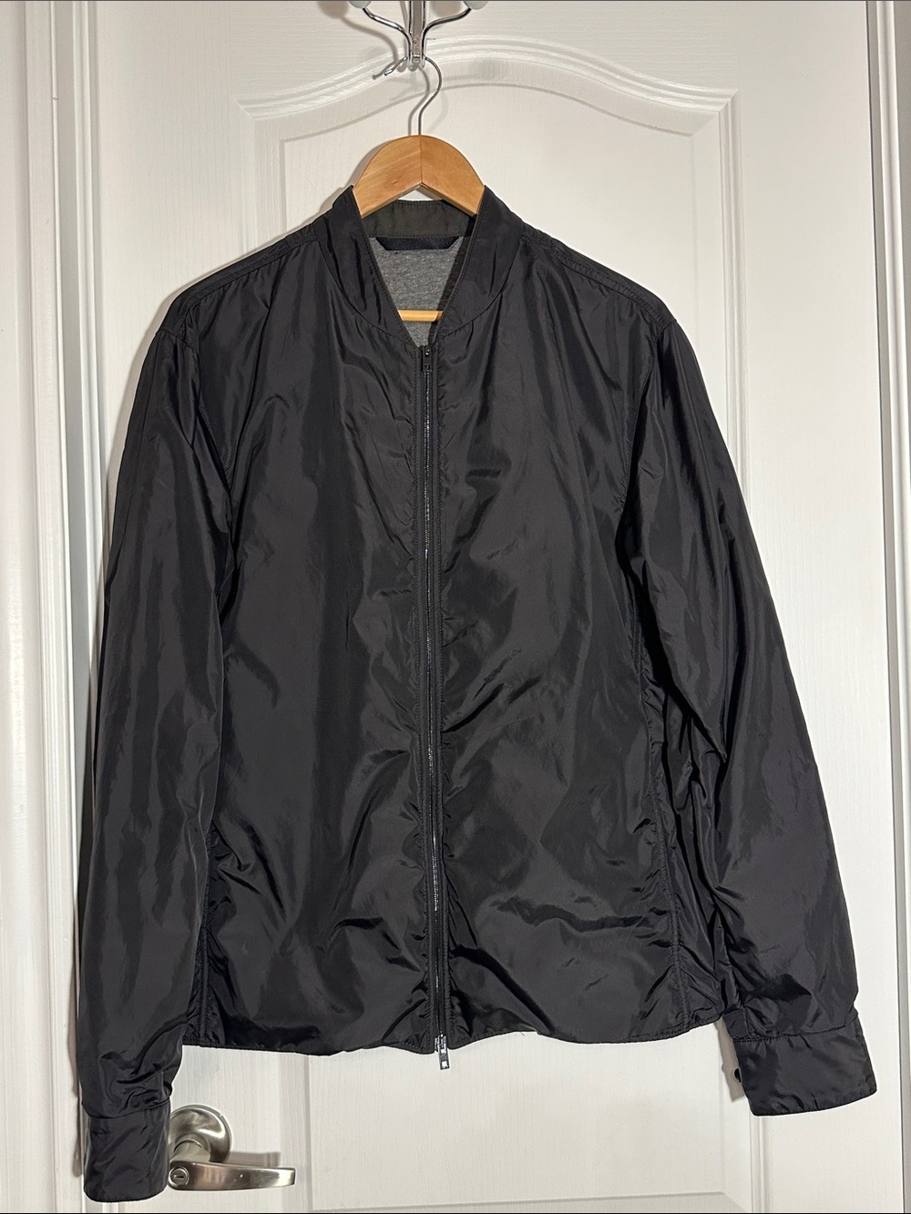 rag & bone Men's Black Lightweight Zip Shirt Jacket